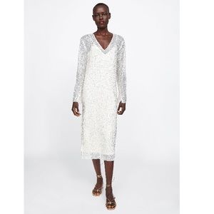 Zara sequin midi dress